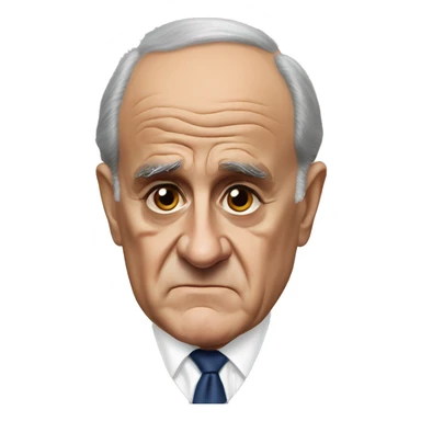 Realistic Rudy Giuliani very sad sticker