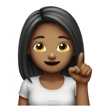 Create me an emojie with a girl sticking her tongue out and making an L with her two hands sticker