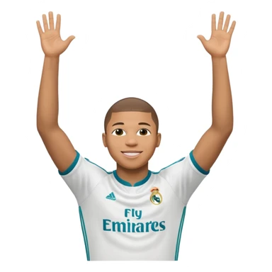 Mbappe celebration for Real Madrid sticker