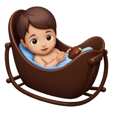 Baby in Chocolate cradle  sticker