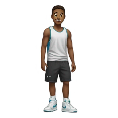 handsome boy with nike jordans  sticker