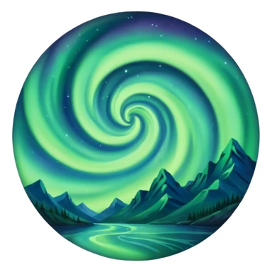northern lights sticker