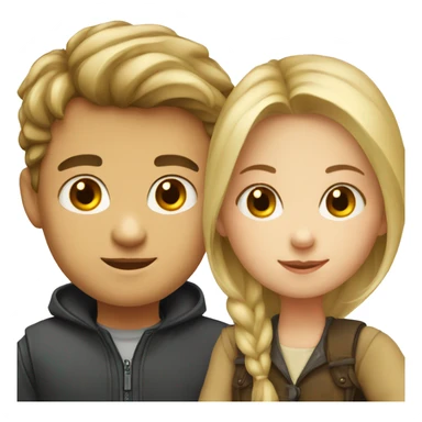 Russian girl and German boy together  sticker