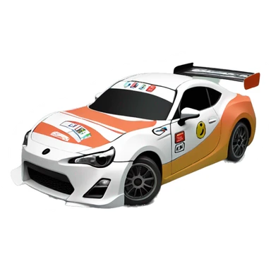 Card stock Papercraft fr-s racing car sticker