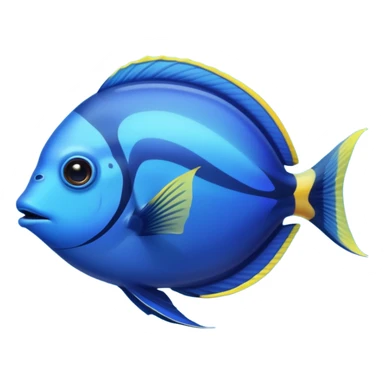 blue tang fish with aquarium sticker