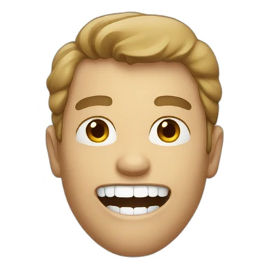 man with 1 missing tooth sticker