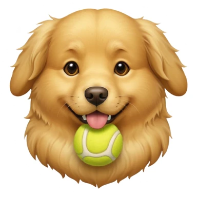 Dog with tennis ball in mouth sticker
