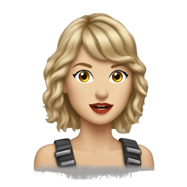 Taylor Swift as a rock sticker