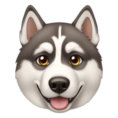 Husky in capuchino colors with heterochromia sticker