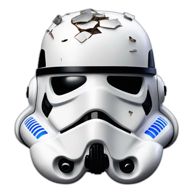 old stormtrooper shattered helmet sticker