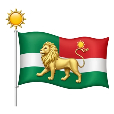 Iranian flag when the shah was in power sticker