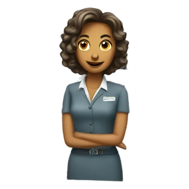 Pizza office saleswoman  sticker