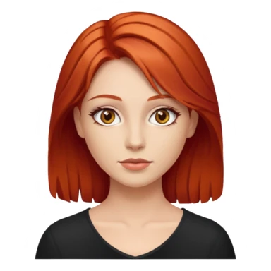 Westie with red hair and hazel eye woman sticker