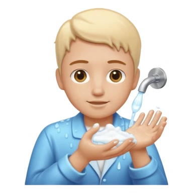 washing hands sticker