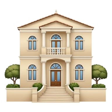 white 3 floor villa sticker