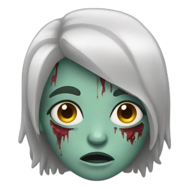 sleepy zombie woman sticker