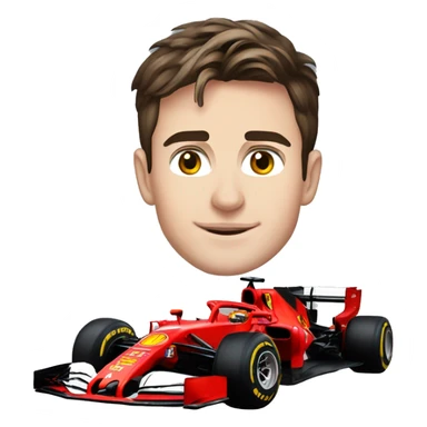 Charles Leclerc in a Ferrari  sticker