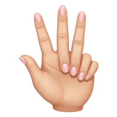 hand holding middle finger and thumb down, making pointer and ring finger touch with pinky up sticker