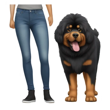  Tibetan Mastiff In skinny jeans sticker