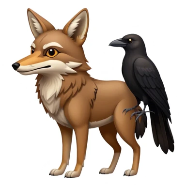  Coyote and Crow sticker