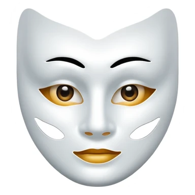 a sheet of white mask pack for face skincare beauty, except on the face, transpalent holes on eyes and mouth side sticker