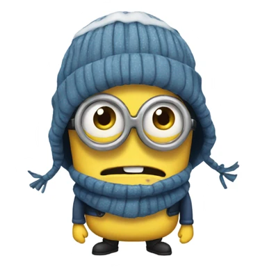 shivering minion sticker