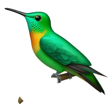 green mango is a large species of hummingbird Reinita Puerto Rico turquoise sticker