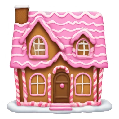 A pink gingerbread house sticker