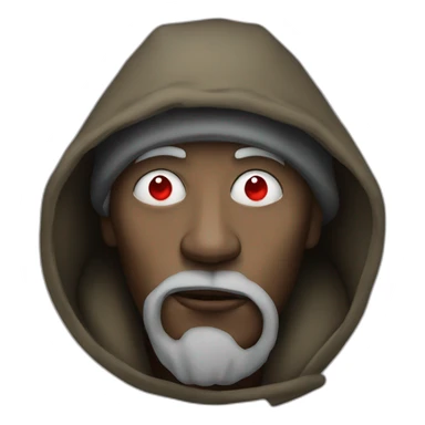 Homeless man with red eye whites smoking sticker