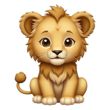 cute baby lion cub sticker