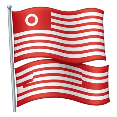 Flag which has rectangular shape object in it  sticker