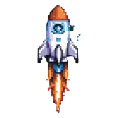 rocket ship sticker