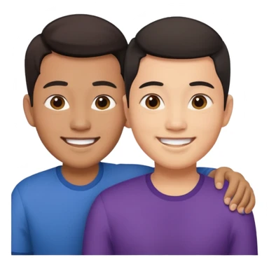 asian gay couple sticker