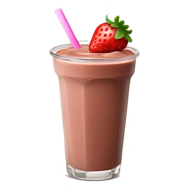 A chocolate strawberry smoothie boba drink sticker