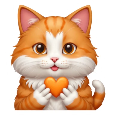 O pisica trimite pupici cu inimioare Sorinei sticker