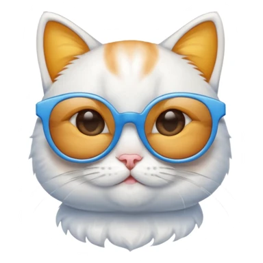 Chat mignon avec des lunettes de soleil  sticker