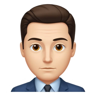 white dude with tight slick back hair sticker