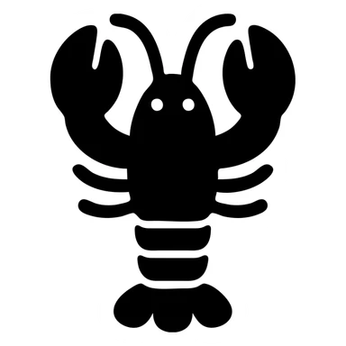 lobster in a square sticker