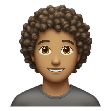curly haired handsome guy sticker