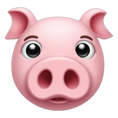 pig face with loudspeaker sticker