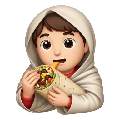 eating a burrito  sticker