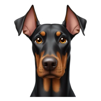 Two dobermans one no cropped ears sticker