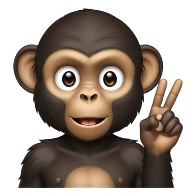 black monkey holding the middlefinge with a speech bubble saying "komm apex du penis" sticker