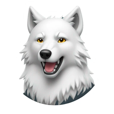 white wolf with cylinder sticker