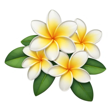 frangipani flower sticker