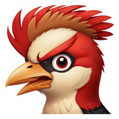 angry woodpecker sticker