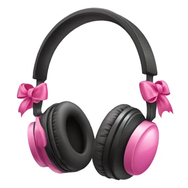 headphones with pink bows sticker
