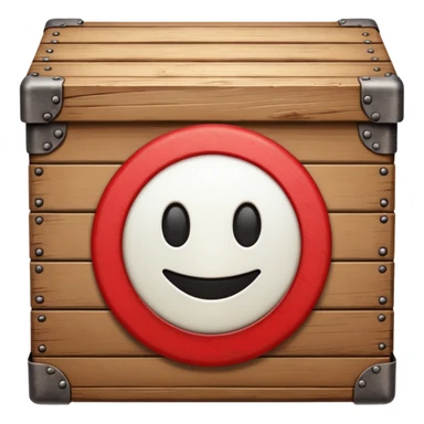 emoji de un simbolo de prohibido y que esté sobre una caja sticker