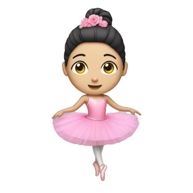 Chinese ballet ballerina with pink tutu  sticker