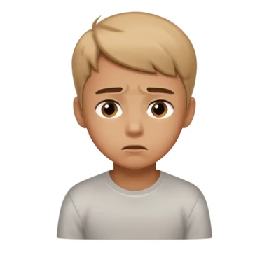 Boy hesitating to say sorry  sticker